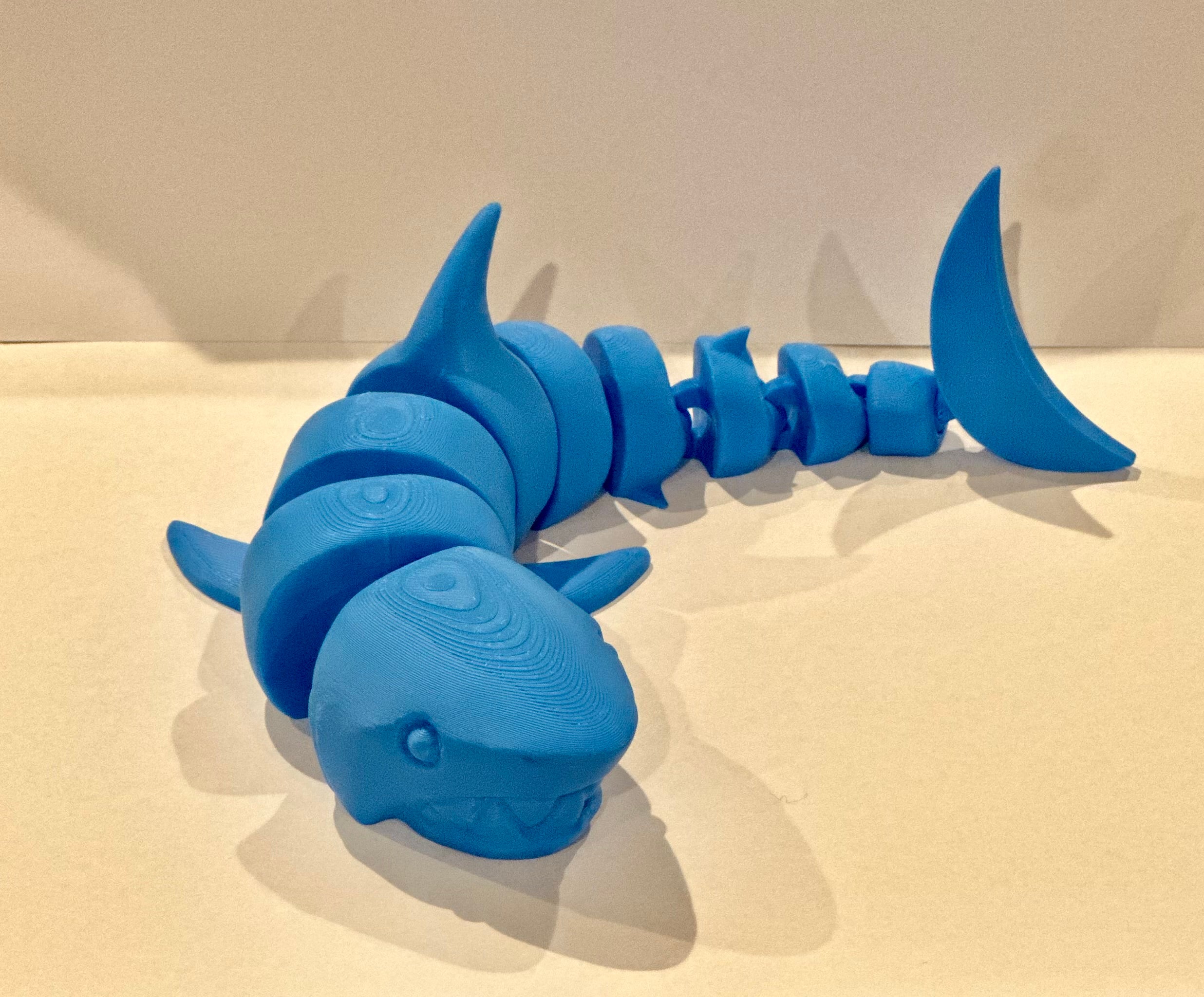 Flexi Great White Shark – 3D Printed Ocean Predator (10" x 4", 45 oz)
