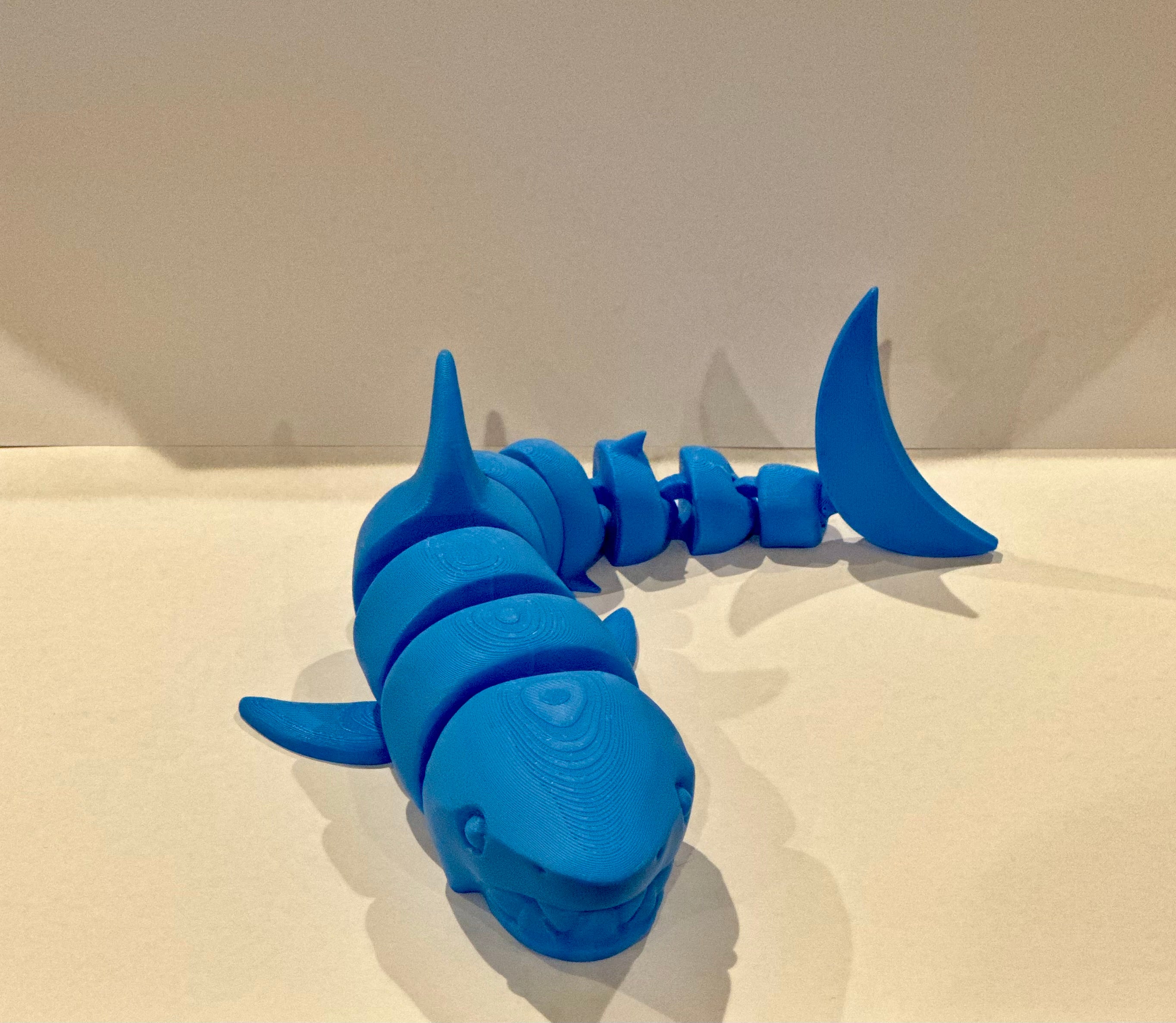 Flexi Great White Shark – 3D Printed Ocean Predator (10" x 4", 45 oz)